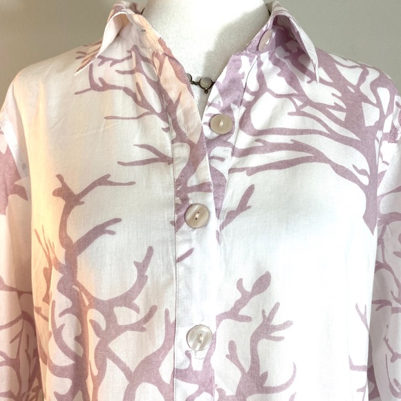 Funky People Coral Fan Print Pocket Dress - Picture 7 of 14